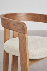 Bouclé audinio kėdė YVONE su ergonomišku dizainu | namuideja.lt | kėdė