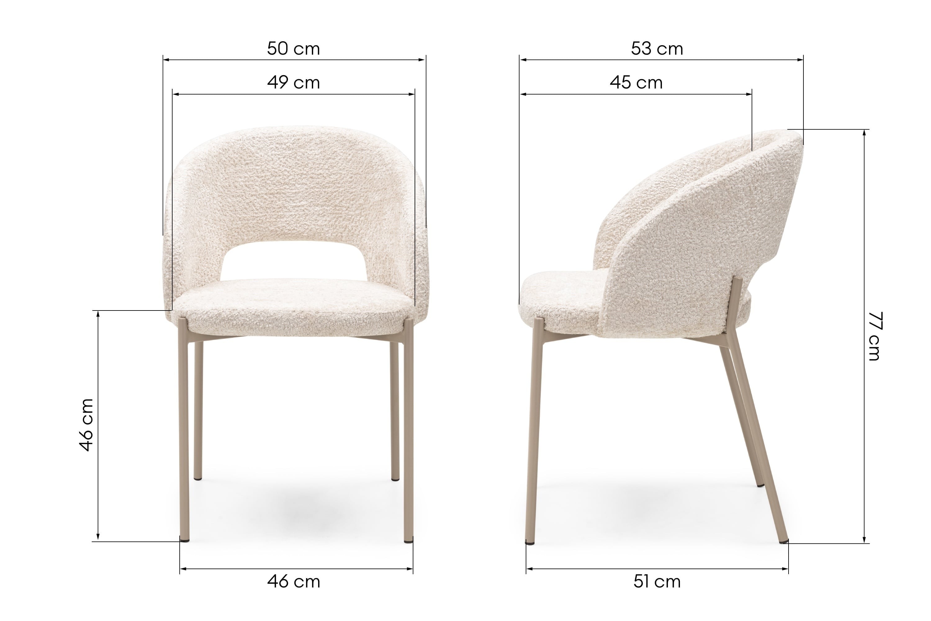 Dining chair GIRON, beige