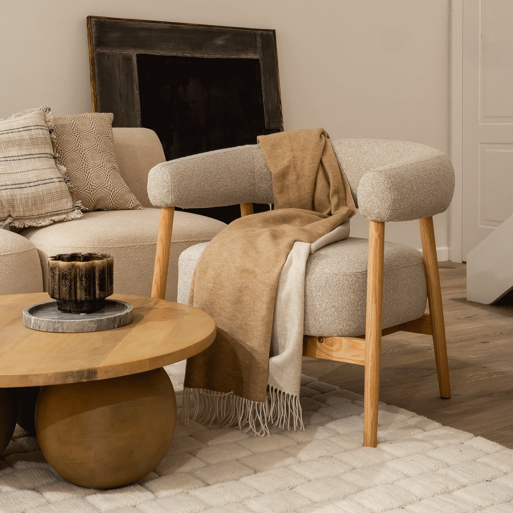 Chair NIELLO, sand/natural oak