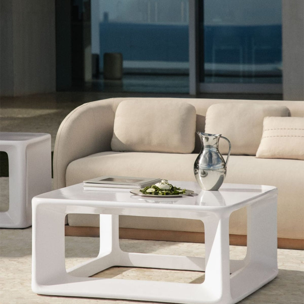 Coffee table KUBIKO, concrete, white