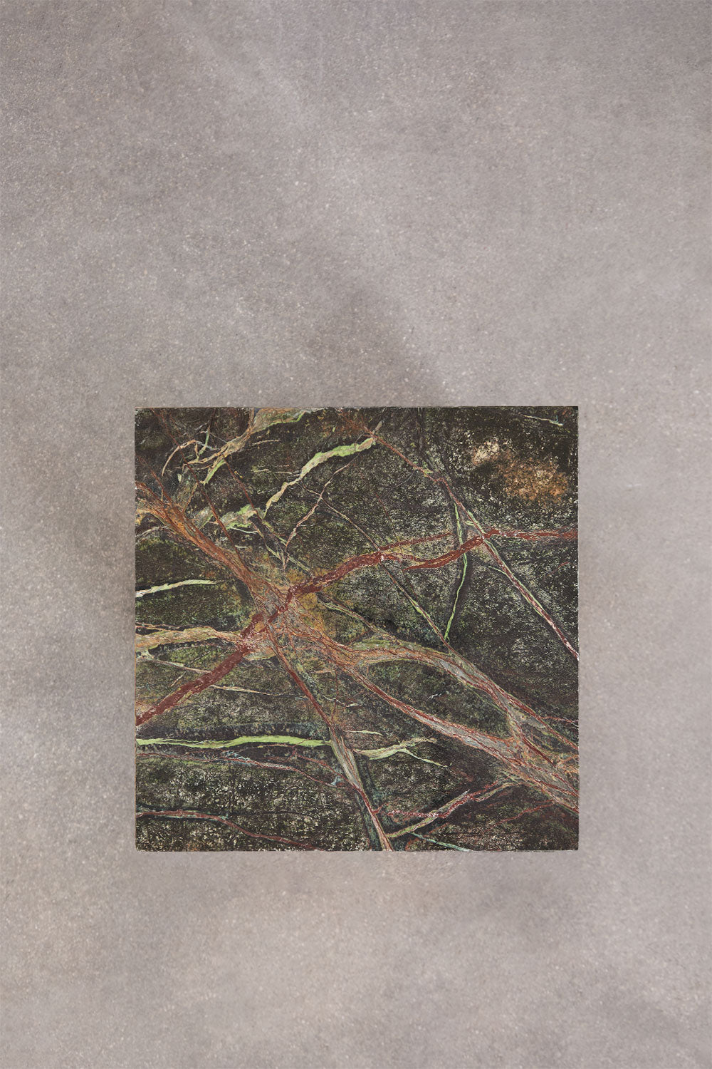 Pagalbinis staliukas ALURET, tamsiai žalias marmuras, 35×35 cm
