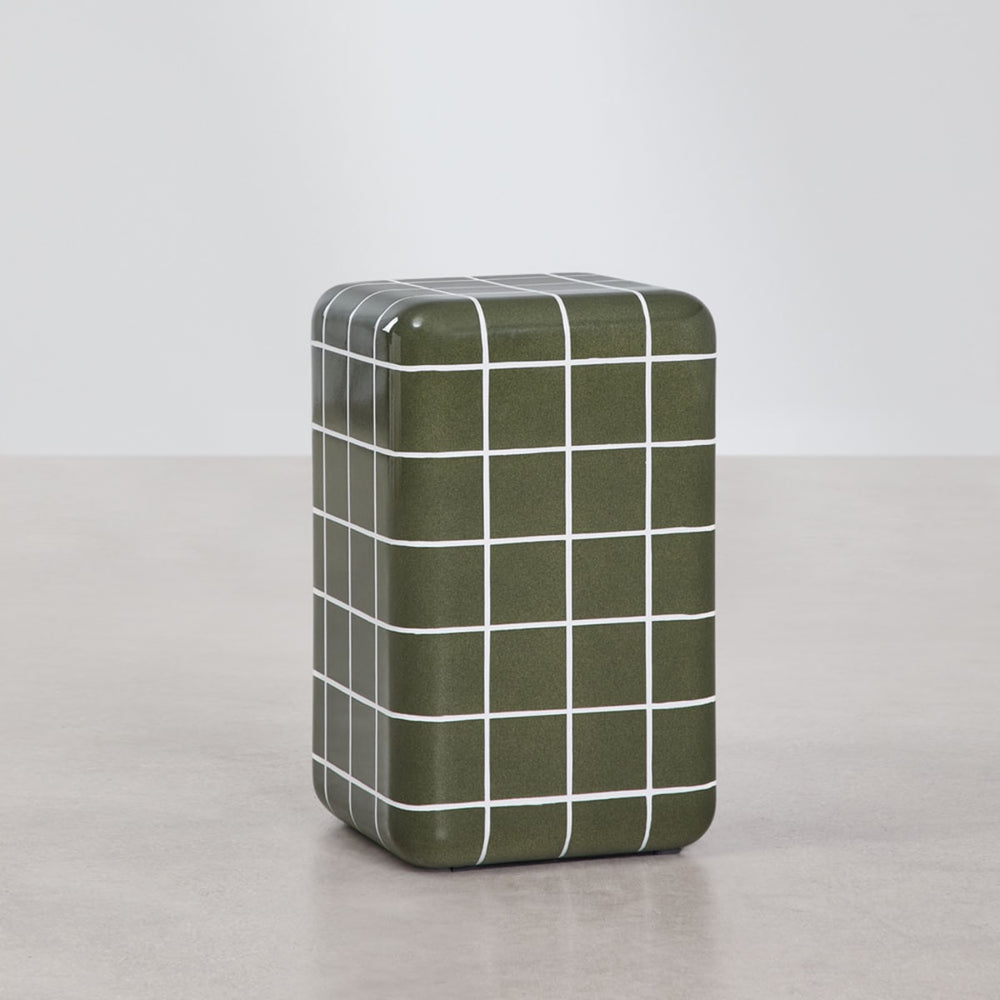 CERO square outdoor table, green cement