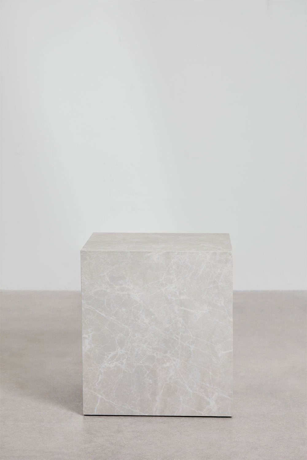 Šoninis staliukas ATERU, MDF, marmuro efektas