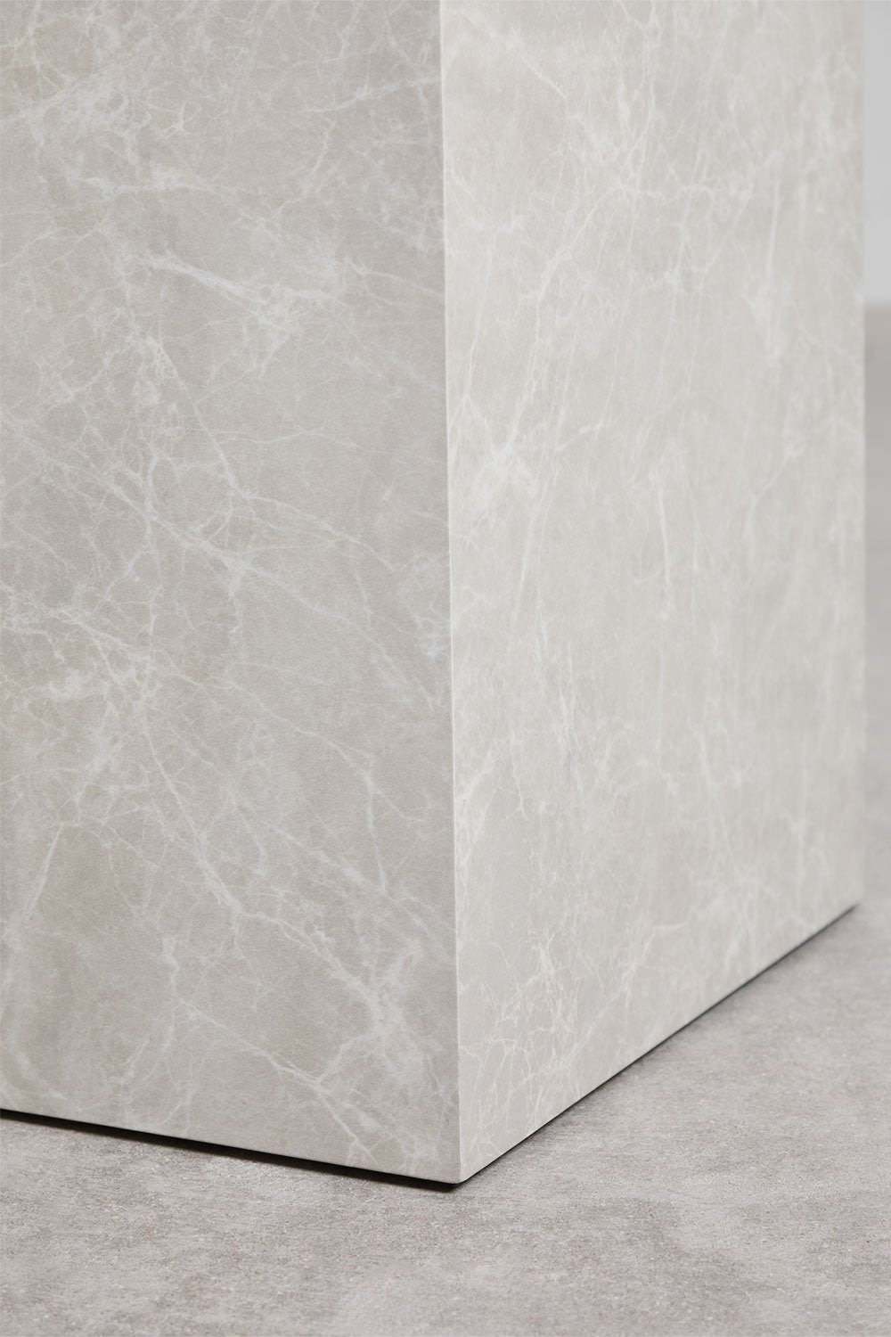 Šoninis staliukas ATERU, MDF, marmuro efektas