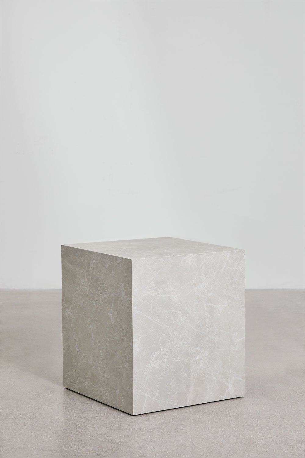 Šoninis staliukas ATERU, MDF, marmuro efektas