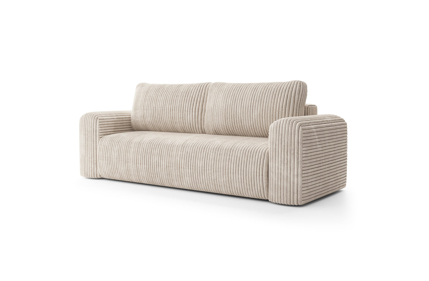 Sofa LUNA su miego funkcija, šiltai smėlinis