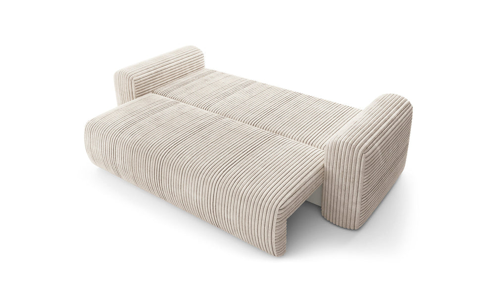 Sofa LUNA su miego funkcija, šiltai smėlinis
