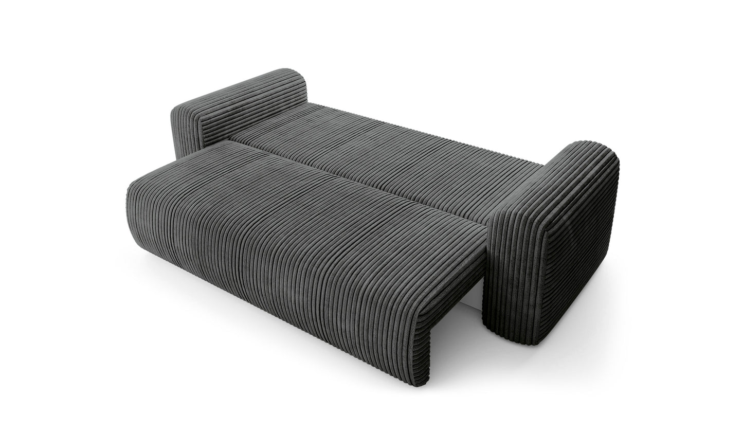 Sofa LUNA su miego funkcija, juodas