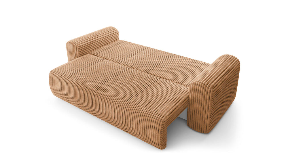 Sofa LUNA su miego funkcija, karamelės rudas