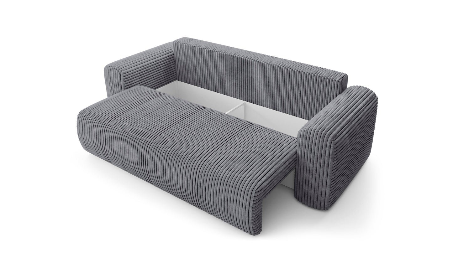 Sofa LUNA su miego funkcija, vidutinė pilka