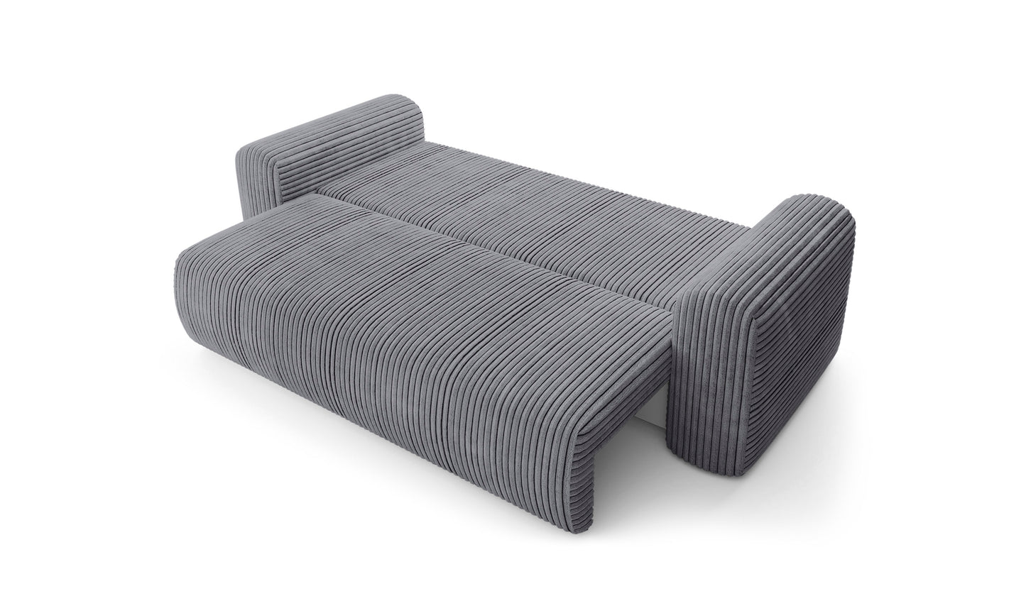 Sofa LUNA su miego funkcija, vidutinė pilka