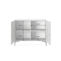 Komoda LAMMELO, pilkai smėlinė, 92 cm
