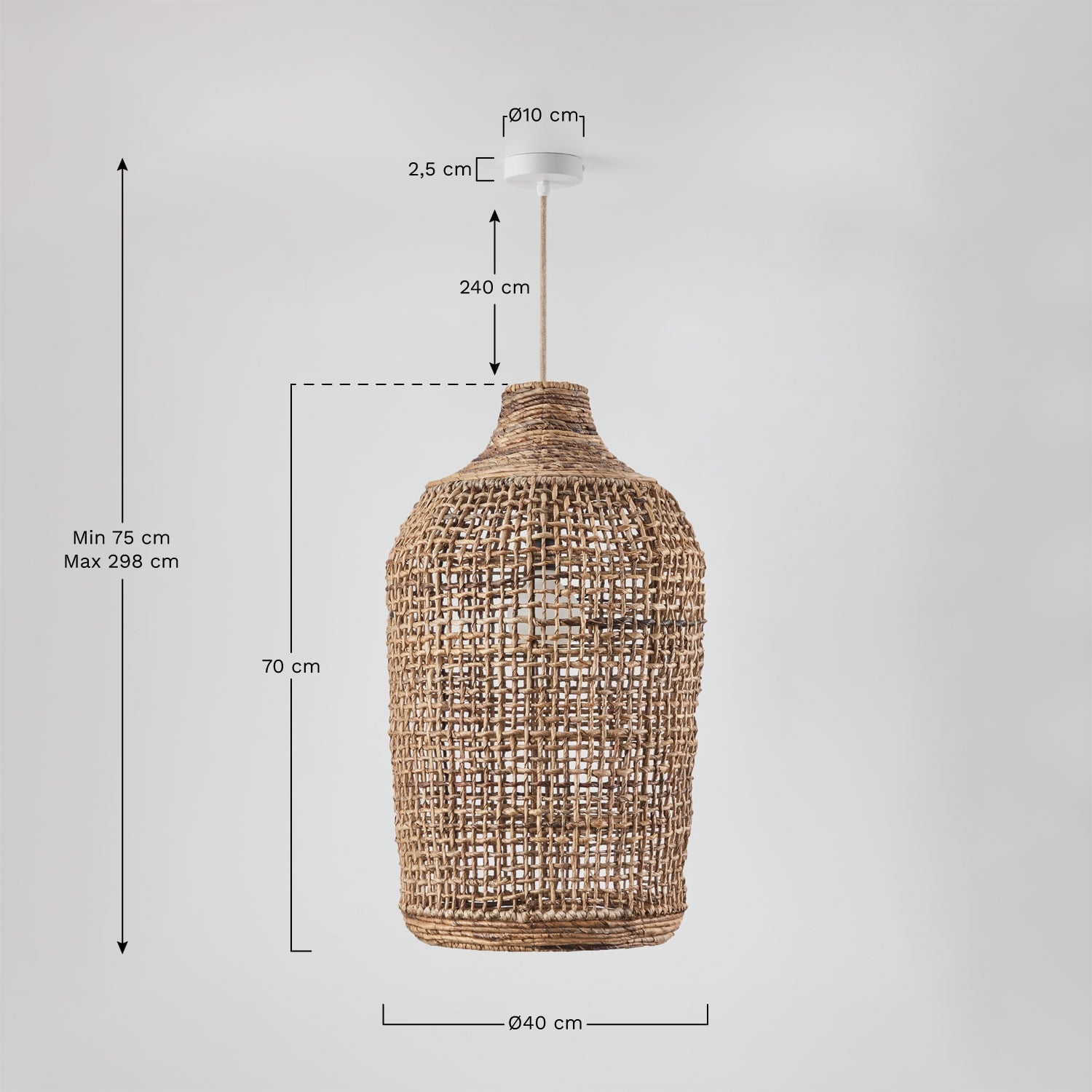 Pakabinamas šviestuvas ARANTA, balta