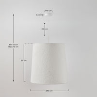 Pakabinamas šviestuvas DELMERA, Balta, Ø50 cm / 50 cm