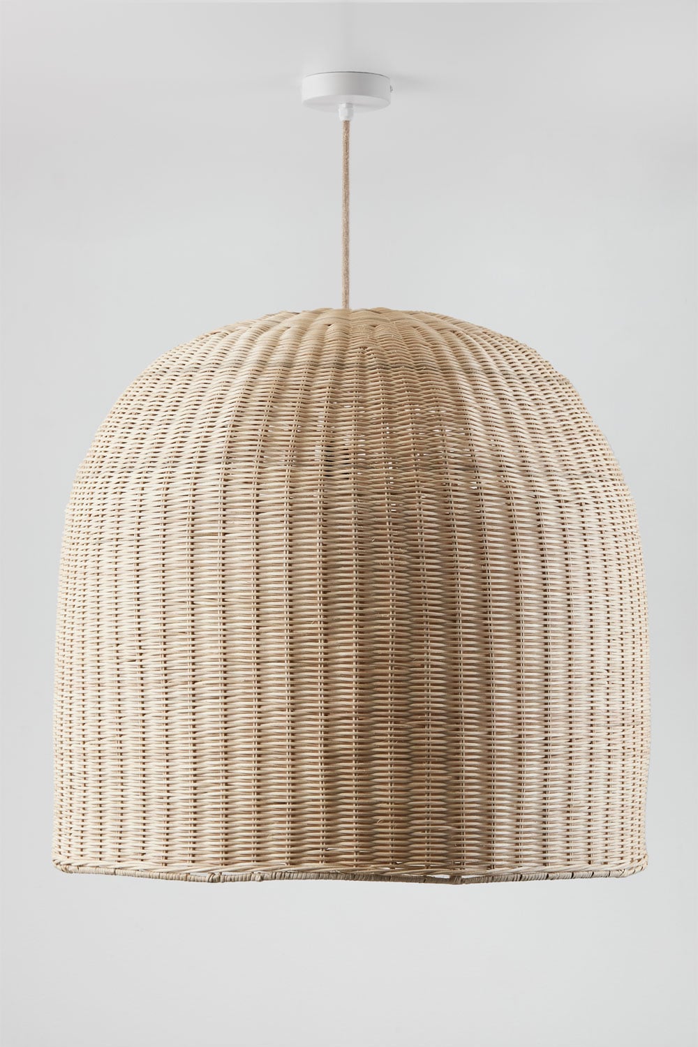 Pakabinamas šviestuvas FLANERA, natūrali-balta, Ø80 cm