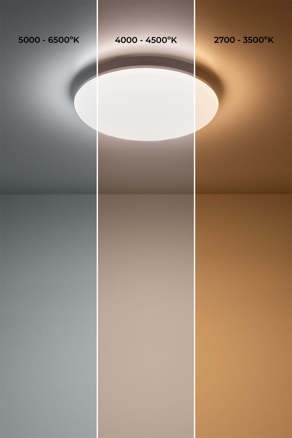 LED lubinis šviestuvo TADEU kontrastingame interjere