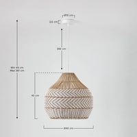 Pakabinamas šviestuvas LARENA, Balta, Ø40 cm / 40 cm