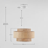 Pakabinamas šviestuvas LUMENA, medaus, Ø40 cm