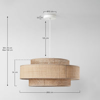 Pakabinamas šviestuvas LUMENA, Medaus, Ø55 cm
