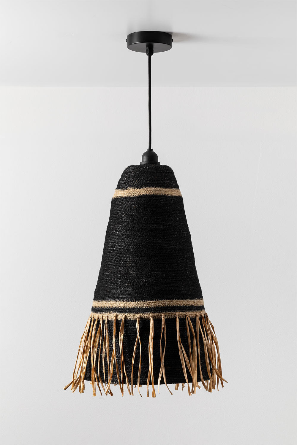 Pakabinamas šviestuvas ZOENA, Juoda, Ø30 cm / 55 cm