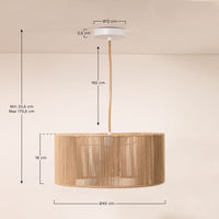 Pakabinamas šviestuvas UILENA, Medaus, Ø40 cm