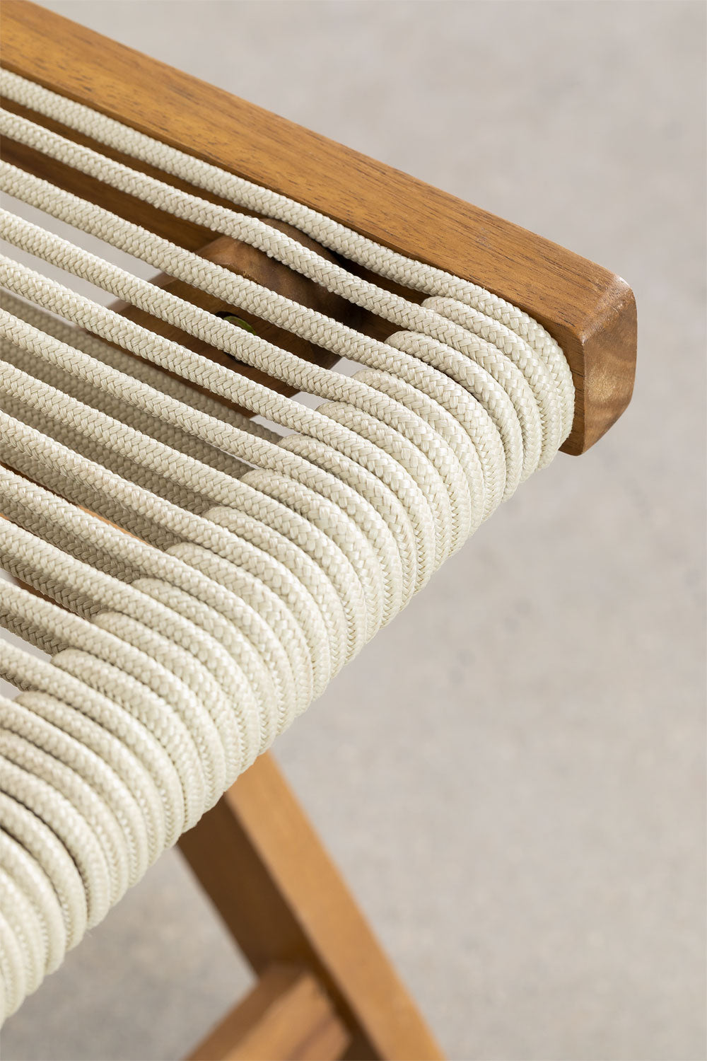 Outdoor furniture set ACACIA CLASSIC, round table and 2 chairs, cream