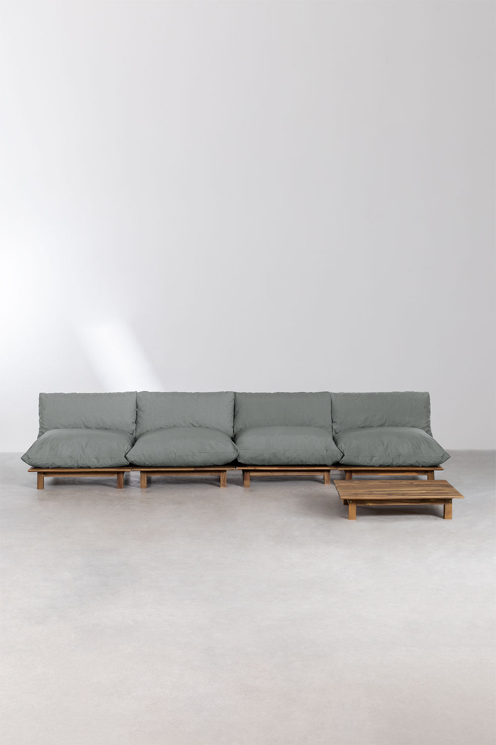 Lauko baldų rinkinys ALBA (4 dalių), pilkas