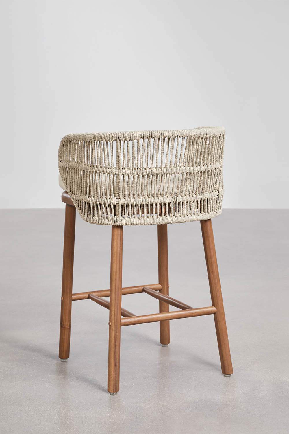 Lauko baro kėdė CORAL, akacija, kreminė, 65 cm