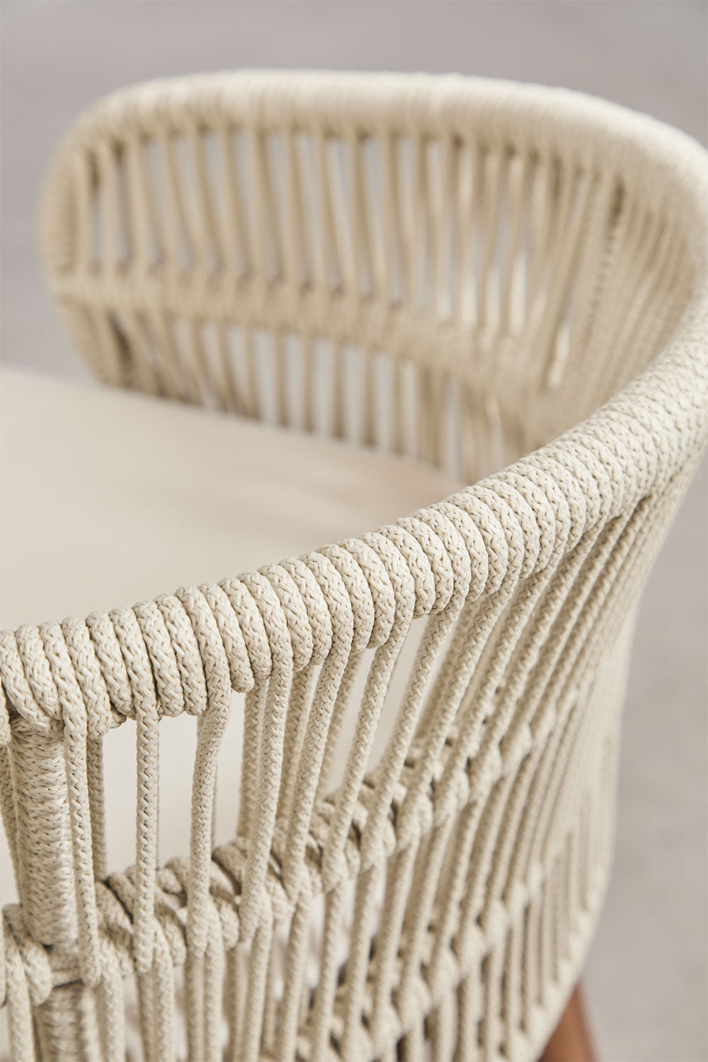 Lauko baro kėdė CORAL, akacija, kreminė, 65 cm