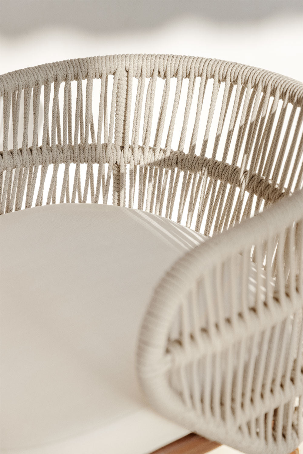 Outdoor bar stool CORAL, acacia, cream, 75 cm