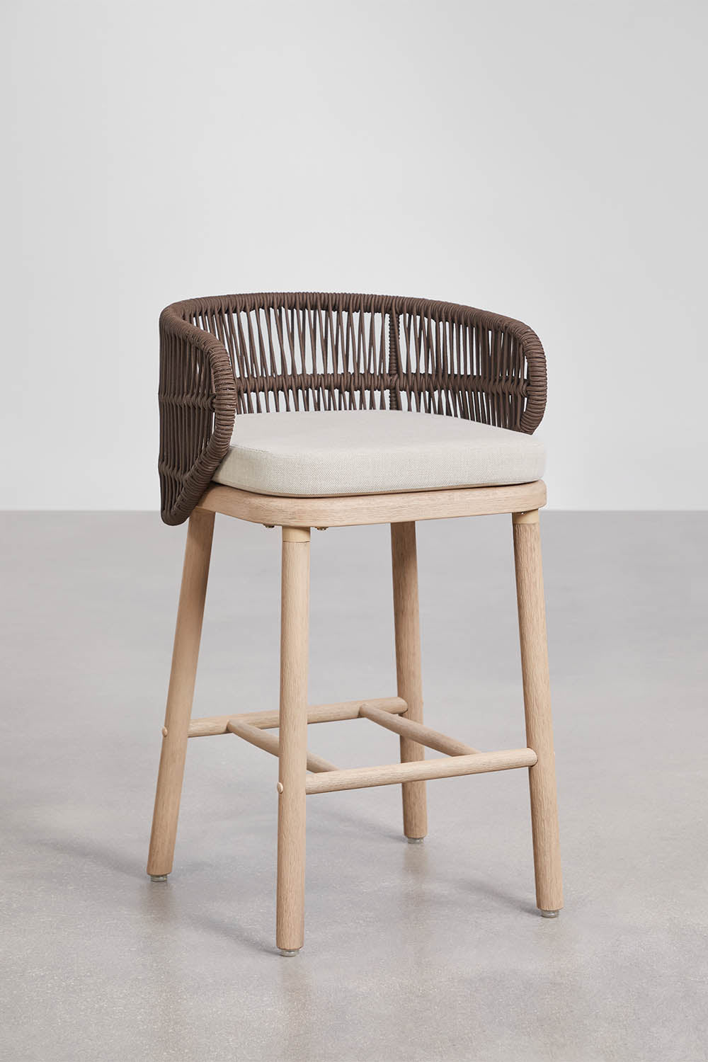 Lauko baro kėdė CORAL, akacija, šokoladinė, 65 cm