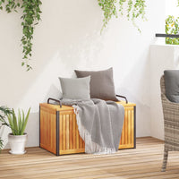Lauko dėžė pagalvėlėms, 85x45x45/53cm, akacijos masyvas/plienas - Namų Idėja