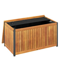 Lauko dėžė pagalvėlėms, 85x45x45/53cm, akacijos masyvas/plienas - Namų Idėja