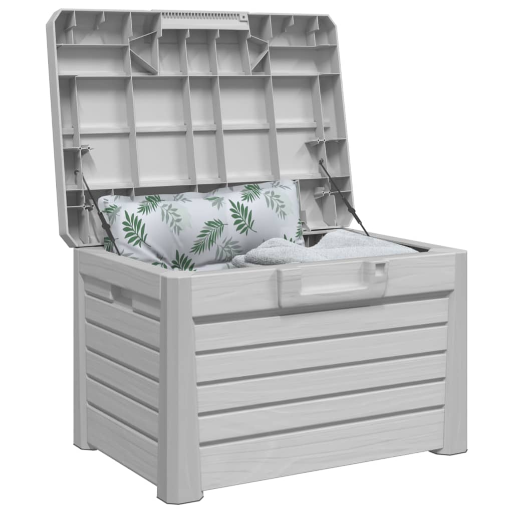 Lauko dėžė pagalvėlėms, pilka, 73x50,5x46,5cm, PP - Namų Idėja