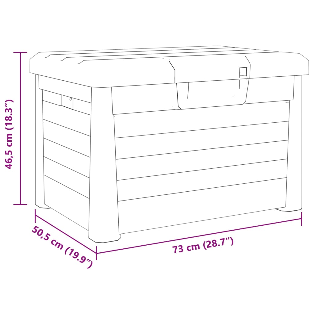 Lauko dėžė pagalvėlėms, pilka, 73x50,5x46,5cm, PP - Namų Idėja