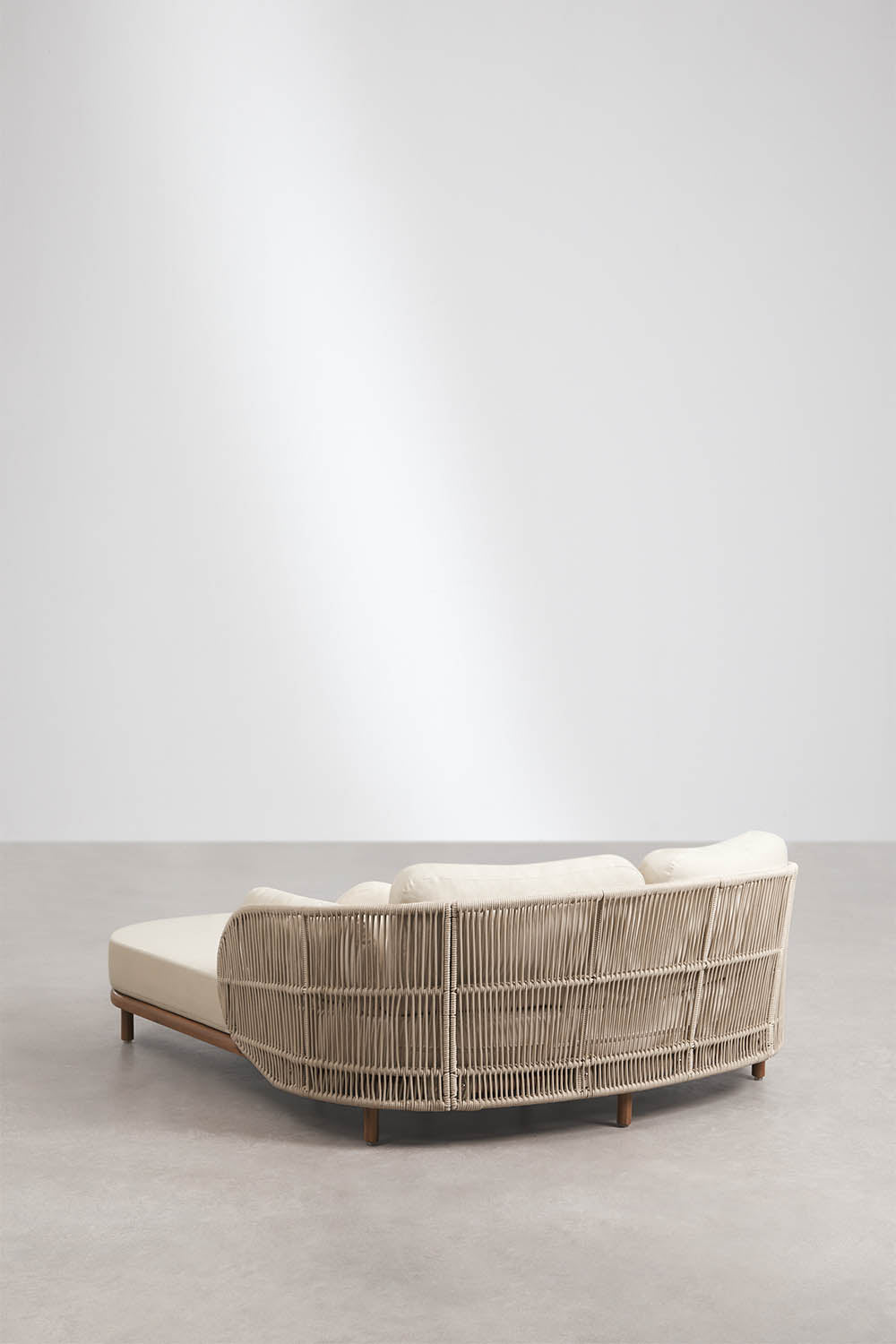 Outdoor double sun lounger CORAL, cream