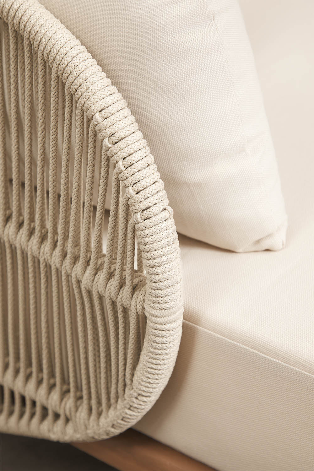 Outdoor double sun lounger CORAL, cream