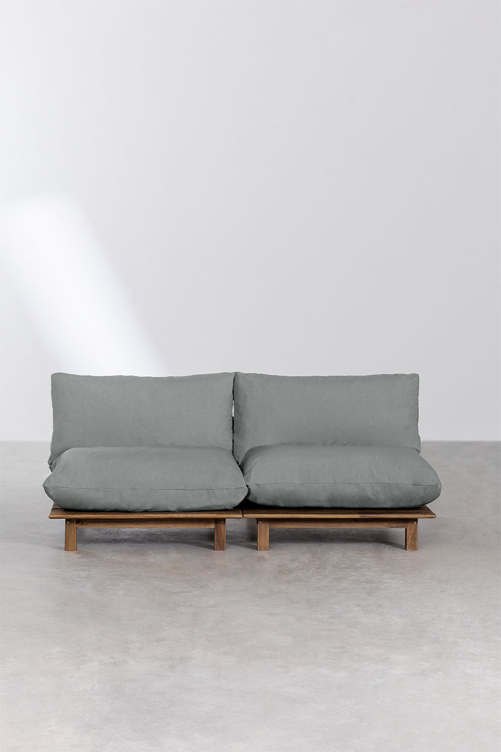 Lauko dvivietė sofa ALBA, pilka