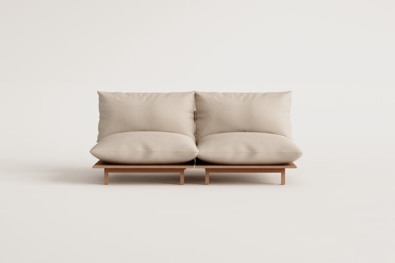 Lauko dvivietė sofa ALBA, pilka