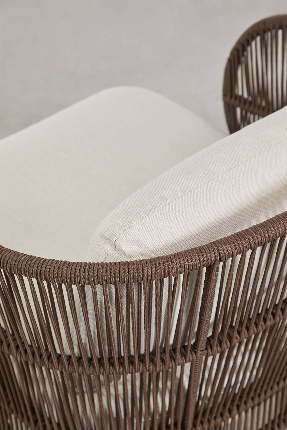Outdoor armchair CORAL, acacia, chocolate