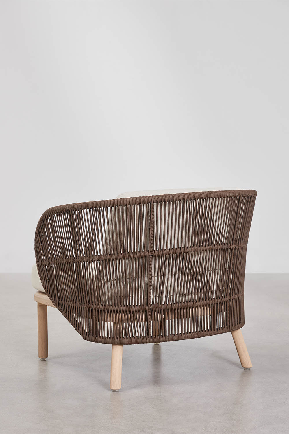 Outdoor armchair CORAL, acacia, chocolate