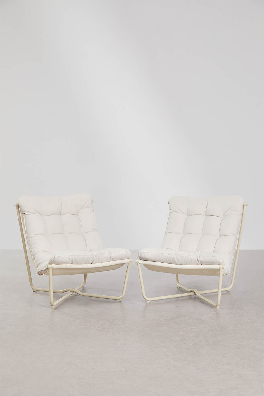 Outdoor Armchair Set ZAYLON, cream