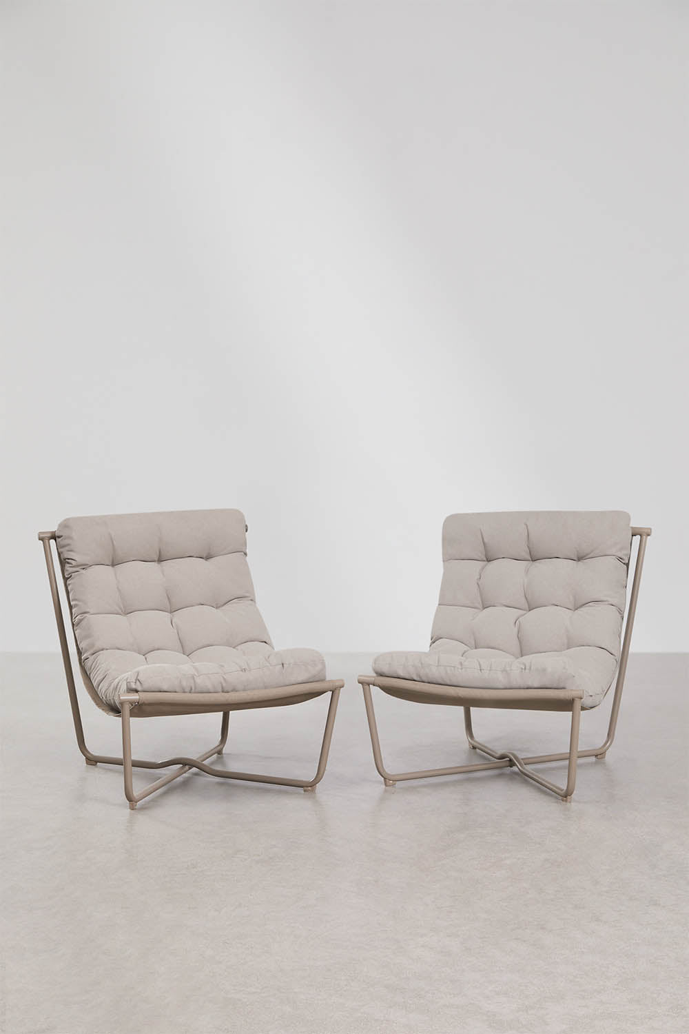 ZAYLON outdoor armchair set, mocha brown