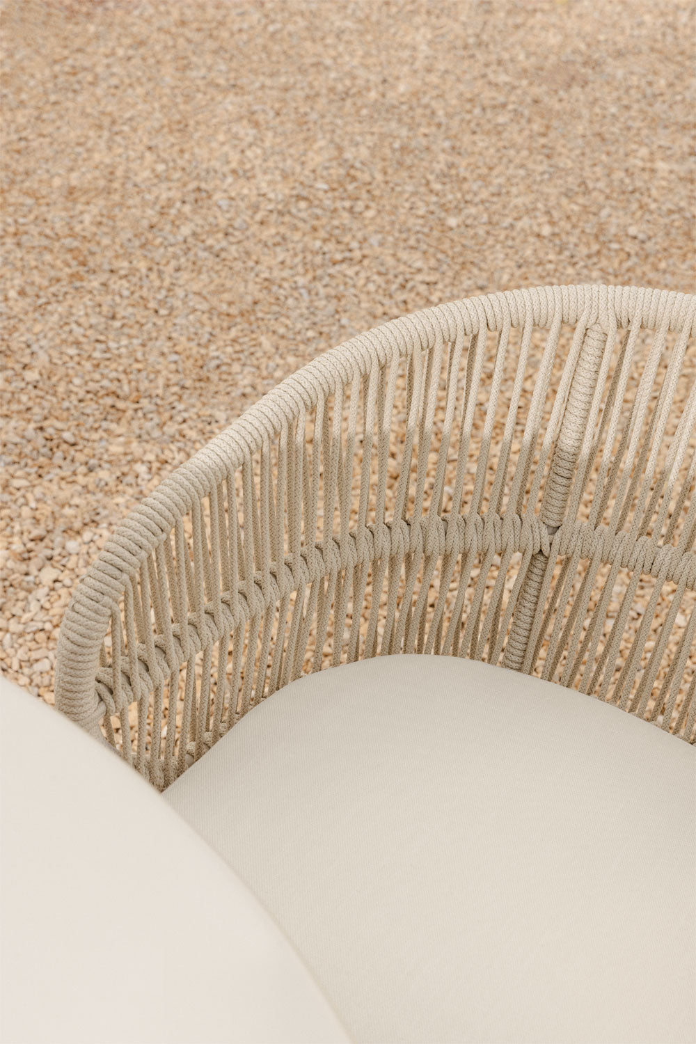 Outdoor chair CORAL, acacia, cream