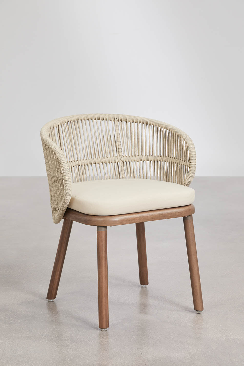 Outdoor chair CORAL, acacia, cream