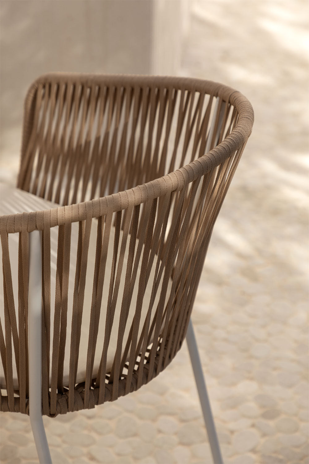 Garden Chair CORDOVA, natural and white