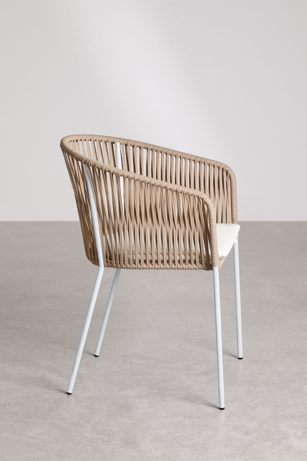 Garden Chair CORDOVA, natural and white