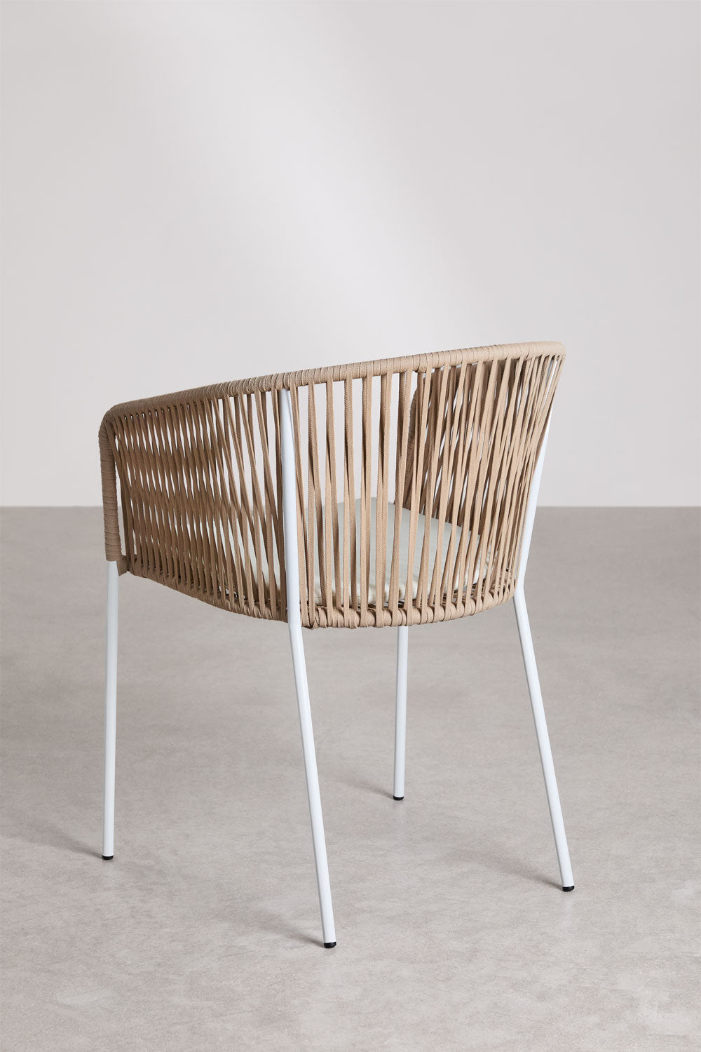 Garden Chair CORDOVA, natural and white