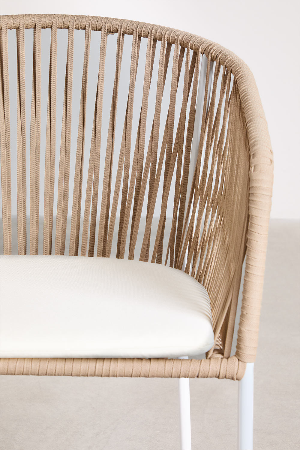 Garden Chair CORDOVA, natural and white