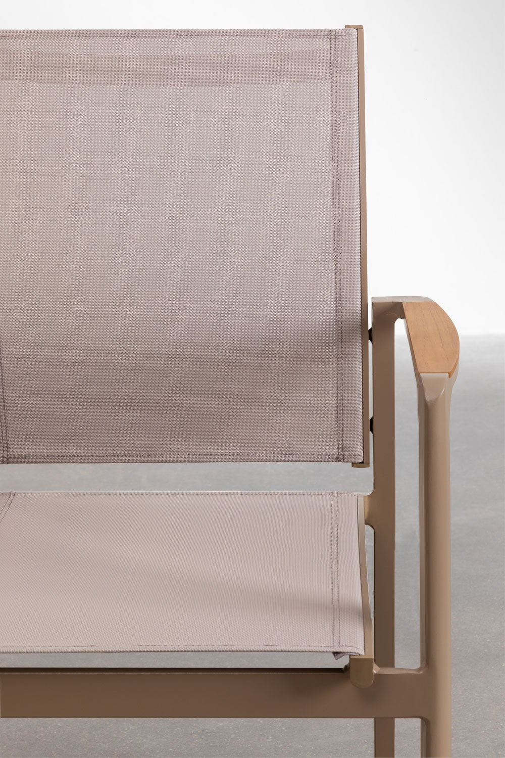 Outdoor chair with armrests COMODO, mocha brown